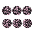Pink Breast Cancer Ribbon Pattern Print Coaster Set