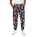 Pink Breast Cancer Ribbon Pattern Print Cotton Sweatpants