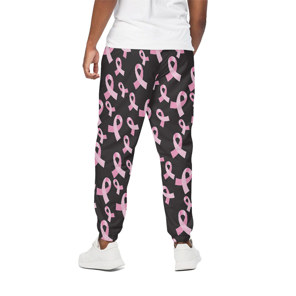 Pink Breast Cancer Ribbon Pattern Print Cotton Pants