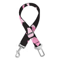 Pink Breast Cancer Ribbon Pattern Print Dog Seat Belt