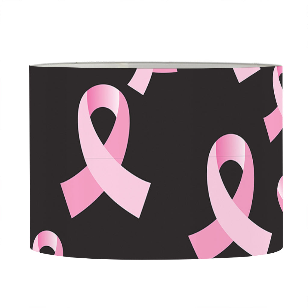 Pink Breast Cancer Ribbon Pattern Print Drum Lamp Shade