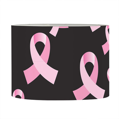 Pink Breast Cancer Ribbon Pattern Print Drum Lamp Shade