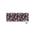 Pink Breast Cancer Ribbon Pattern Print Extended Mouse Pad