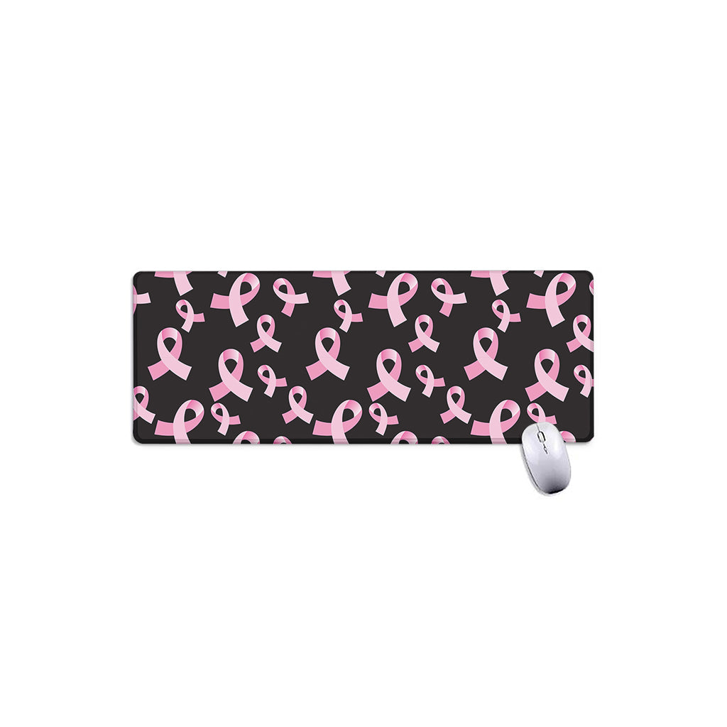 Pink Breast Cancer Ribbon Pattern Print Extended Mouse Pad