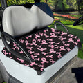 Pink Breast Cancer Ribbon Pattern Print Golf Cart Seat Cover