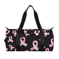 Pink Breast Cancer Ribbon Pattern Print Gym Bag
