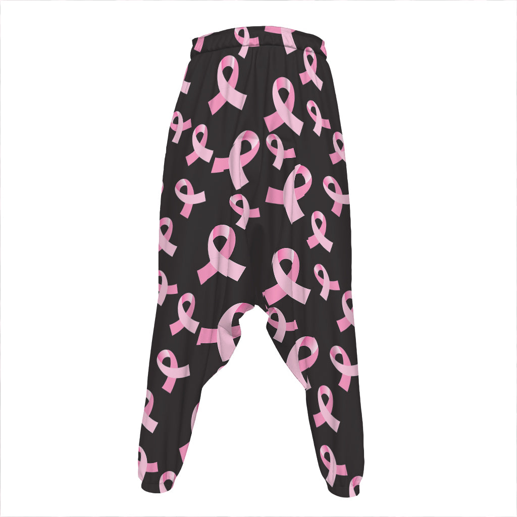 Pink Breast Cancer Ribbon Pattern Print Hammer Pants