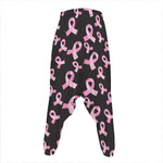 Pink Breast Cancer Ribbon Pattern Print Hammer Pants