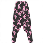 Pink Breast Cancer Ribbon Pattern Print Hammer Pants