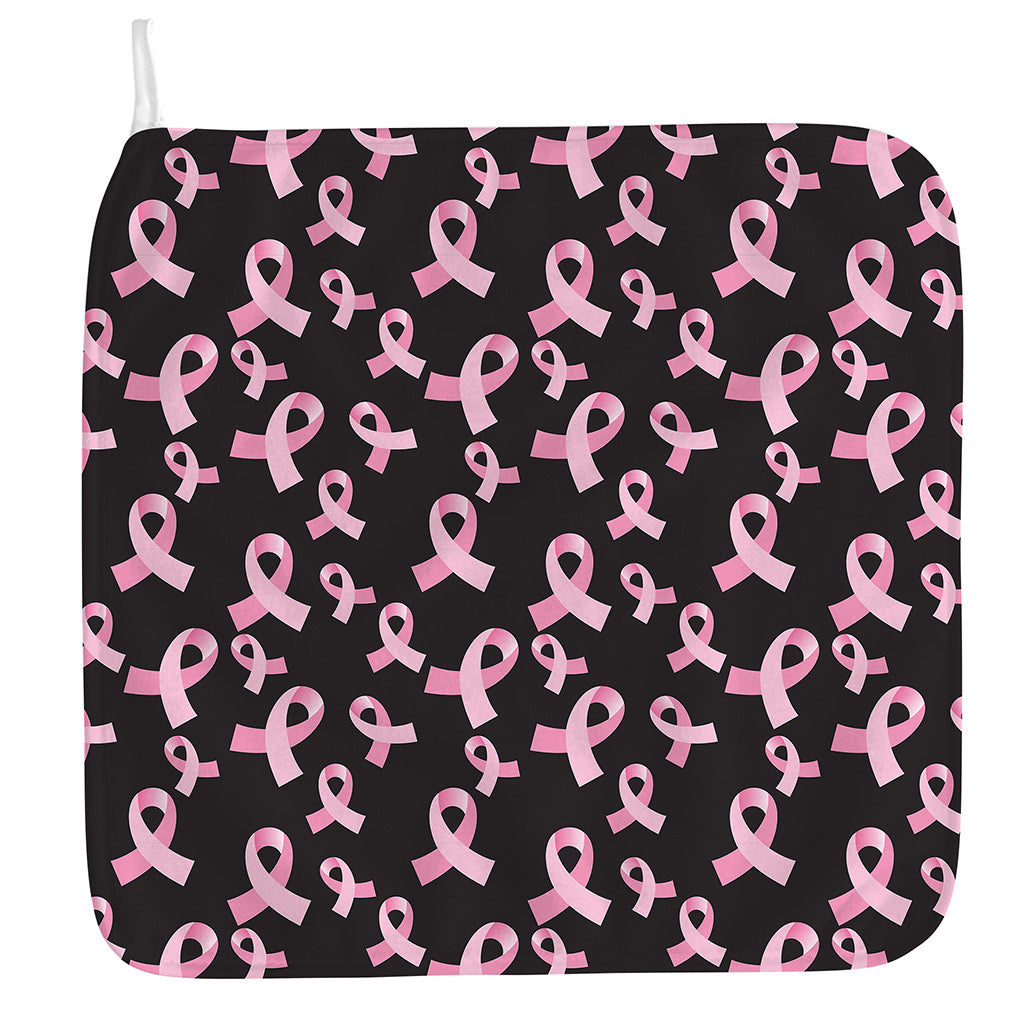 Pink Breast Cancer Ribbon Pattern Print Hand Towel