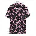 Pink Breast Cancer Ribbon Pattern Print Hawaiian Shirt