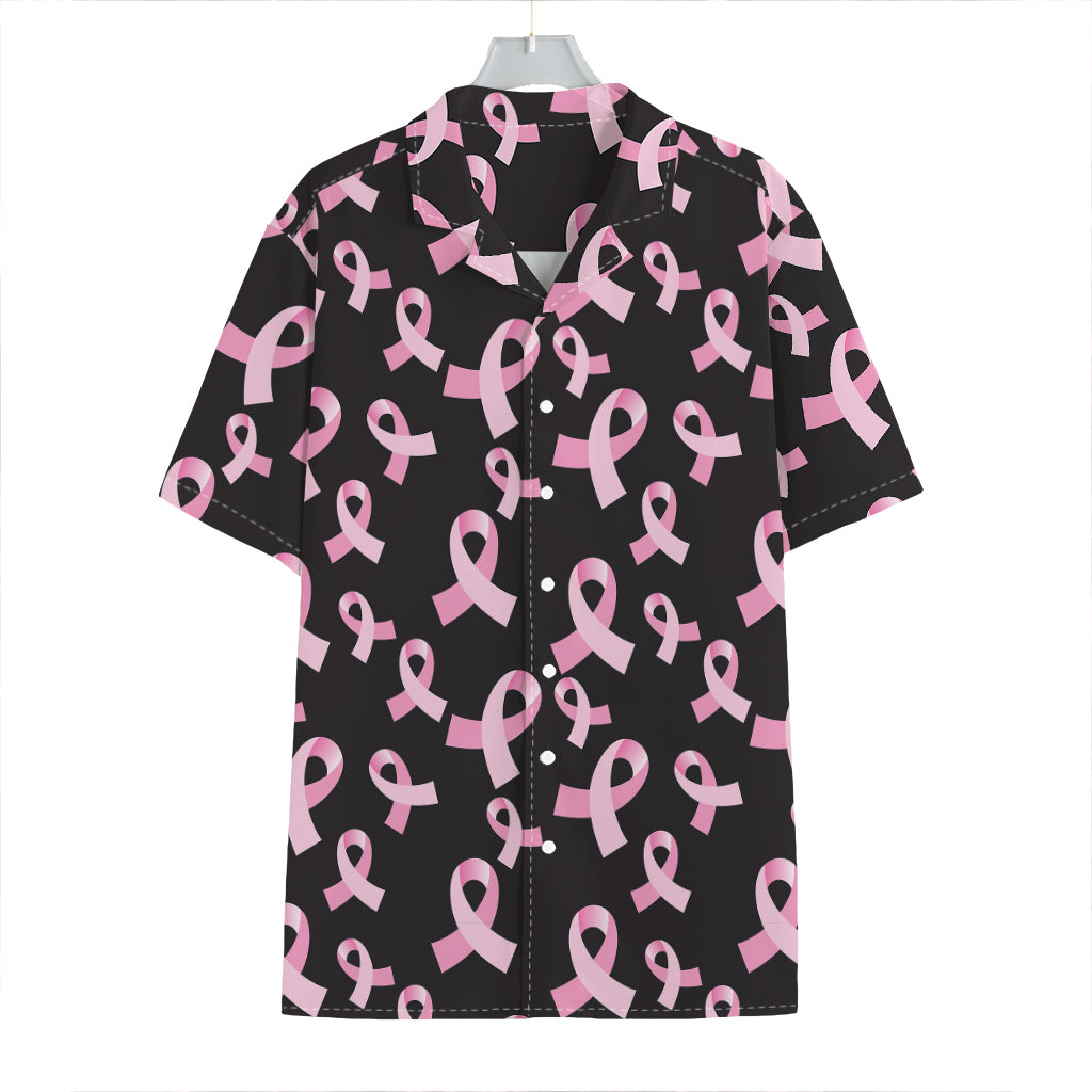 Pink Breast Cancer Ribbon Pattern Print Hawaiian Shirt