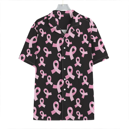Pink Breast Cancer Ribbon Pattern Print Hawaiian Shirt
