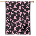 Pink Breast Cancer Ribbon Pattern Print House Flag