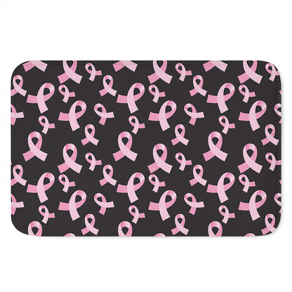 Pink Breast Cancer Ribbon Pattern Print Indoor Door Mat