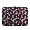 Pink Breast Cancer Ribbon Pattern Print Laptop Sleeve