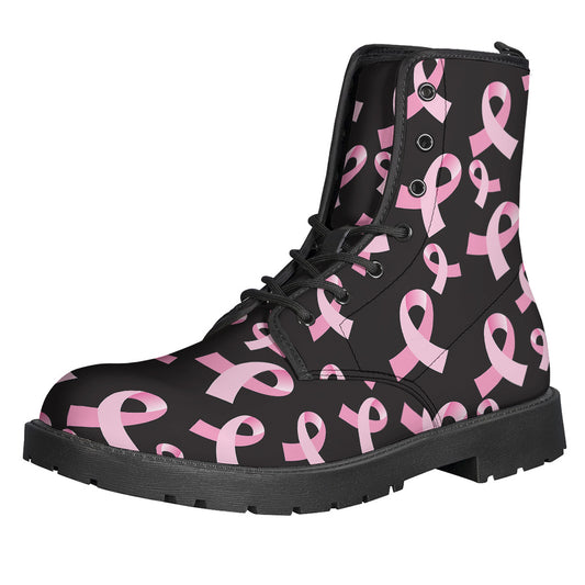 Pink Breast Cancer Ribbon Pattern Print Backpack