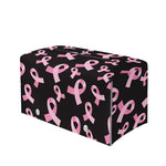 Pink Breast Cancer Ribbon Pattern Print Leather Tissue Box Cover