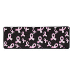 Pink Breast Cancer Ribbon Pattern Print Long Kitchen Mat