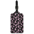 Pink Breast Cancer Ribbon Pattern Print Luggage Tag