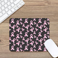 Pink Breast Cancer Ribbon Pattern Print Mouse Pad