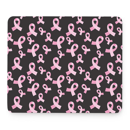 Pink Breast Cancer Ribbon Pattern Print Mouse Pad