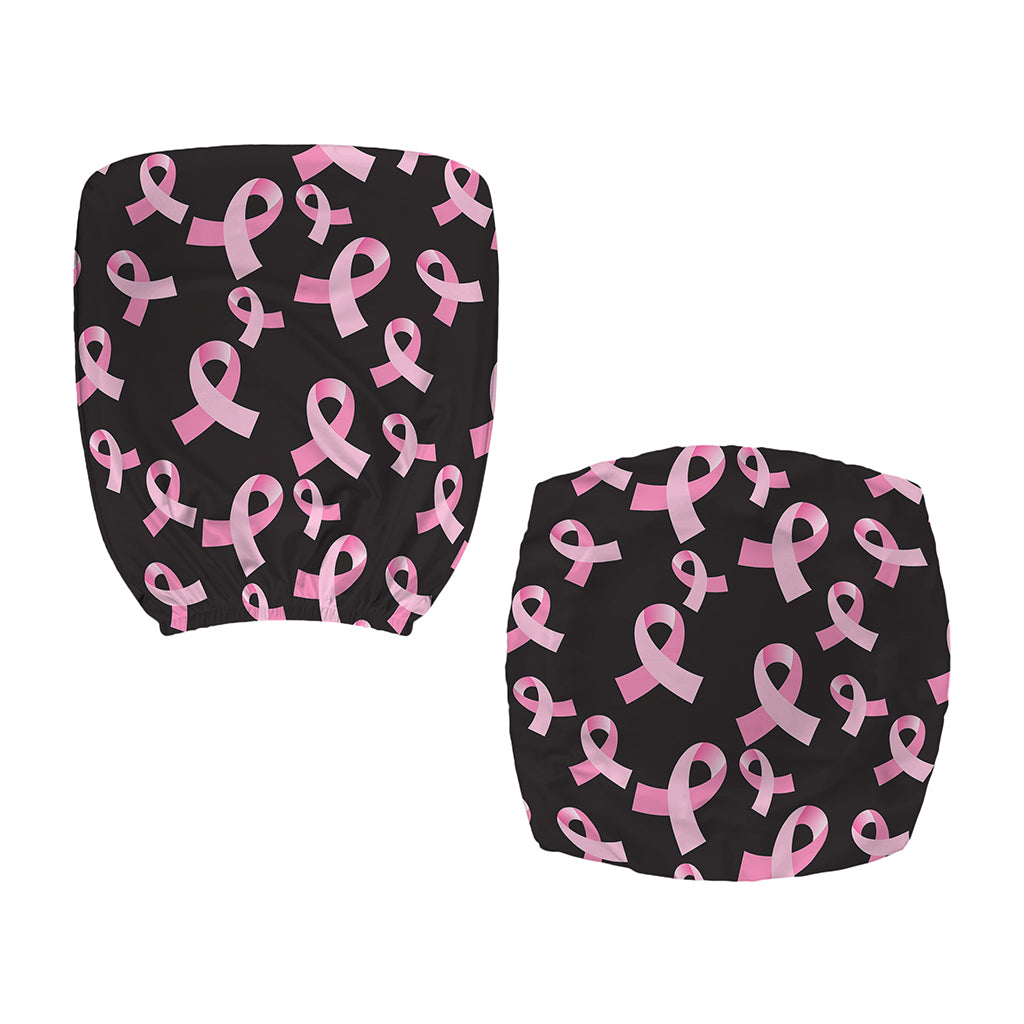 Pink Breast Cancer Ribbon Pattern Print Office Chair Cover