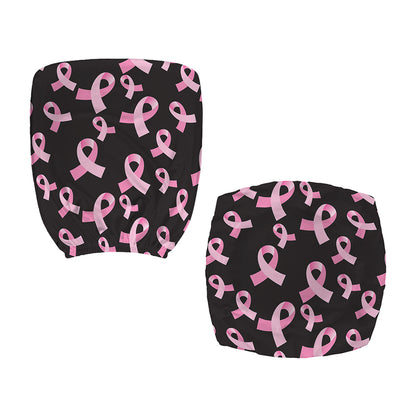 Pink Breast Cancer Ribbon Pattern Print Office Chair Cover