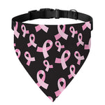 Pink Breast Cancer Ribbon Pattern Print Over The Collar Dog Bandana
