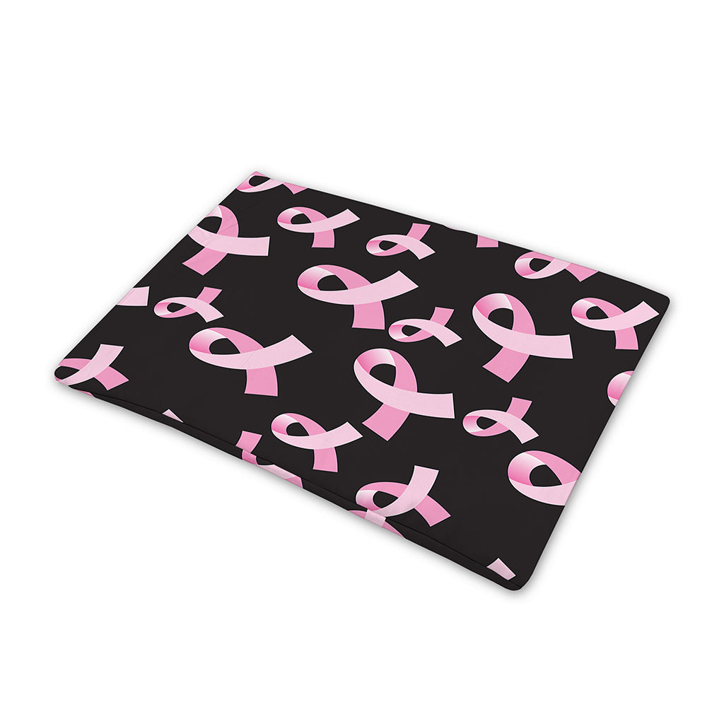 Pink Breast Cancer Ribbon Pattern Print Pet Cooling Mat Cover