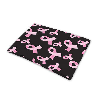 Pink Breast Cancer Ribbon Pattern Print Pet Cooling Mat Cover