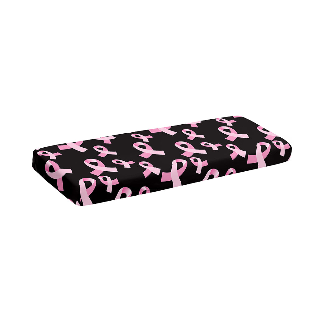 Pink Breast Cancer Ribbon Pattern Print Piano Keyboard Cover