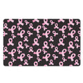 Pink Breast Cancer Ribbon Pattern Print Polyester Doormat
