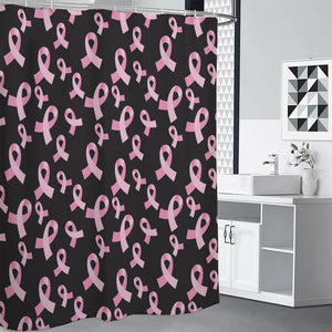 Pink Breast Cancer Ribbon Pattern Print Premium Shower Curtain