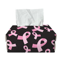 Pink Breast Cancer Ribbon Pattern Print Rectangle Tissue Box Cover