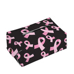 Pink Breast Cancer Ribbon Pattern Print Rectangle Tissue Box Cover