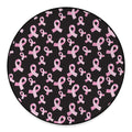 Pink Breast Cancer Ribbon Pattern Print Round Floor Mat