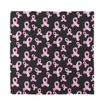 Pink Breast Cancer Ribbon Pattern Print Silk Bandana