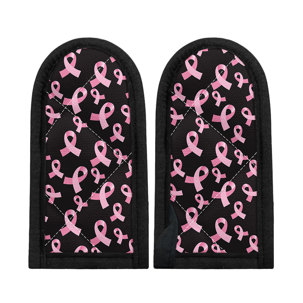 Pink Breast Cancer Ribbon Pattern Print Skillet Handle Cover