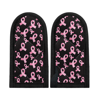 Pink Breast Cancer Ribbon Pattern Print Skillet Handle Cover