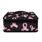 Pink Breast Cancer Ribbon Pattern Print Small Lunch Bag
