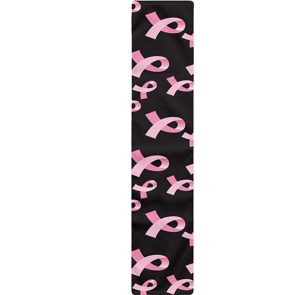 Pink Breast Cancer Ribbon Pattern Print Table Runner