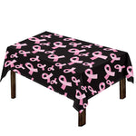 Pink Breast Cancer Ribbon Pattern Print Tablecloth