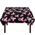 Pink Breast Cancer Ribbon Pattern Print Tablecloth