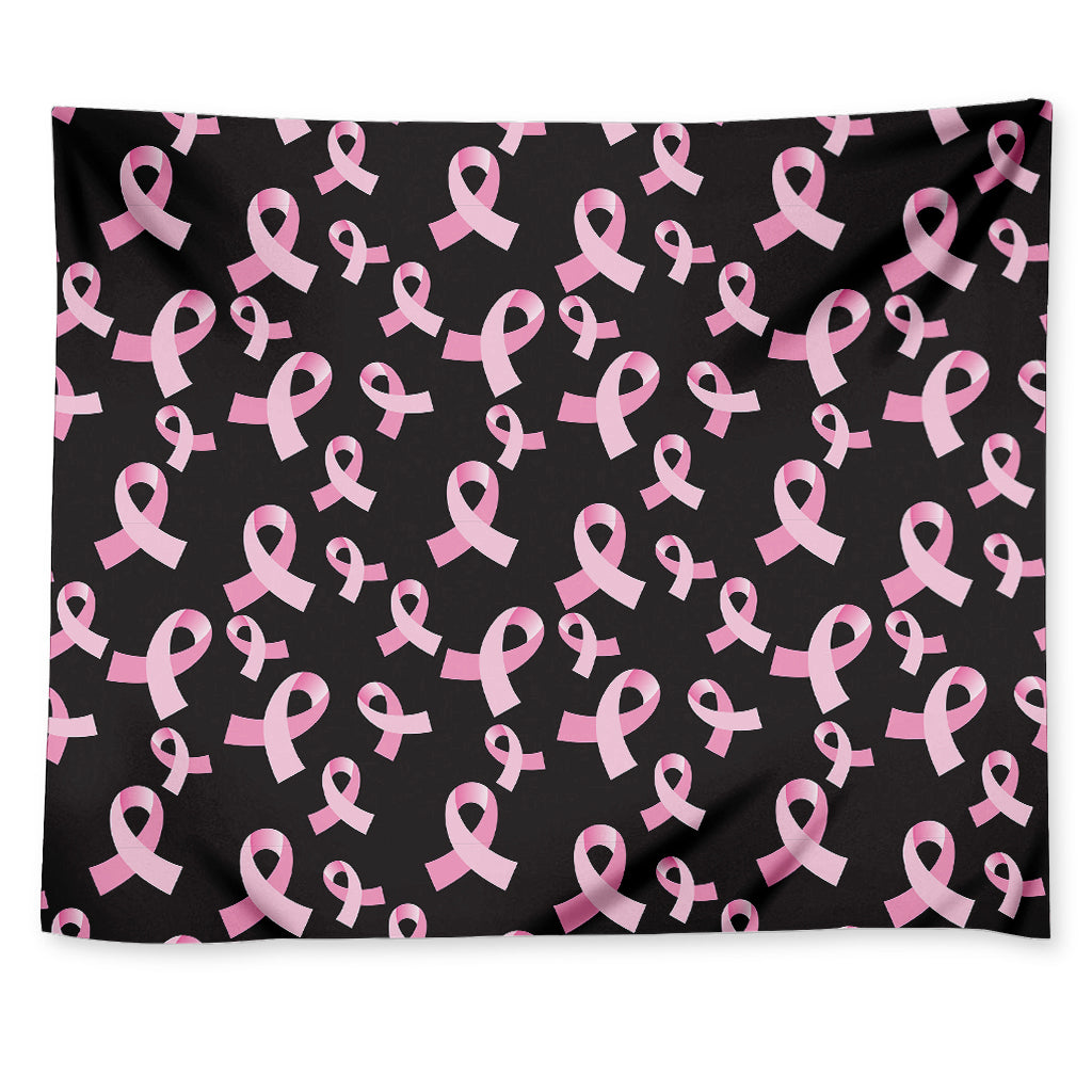 Pink Breast Cancer Ribbon Pattern Print Tapestry