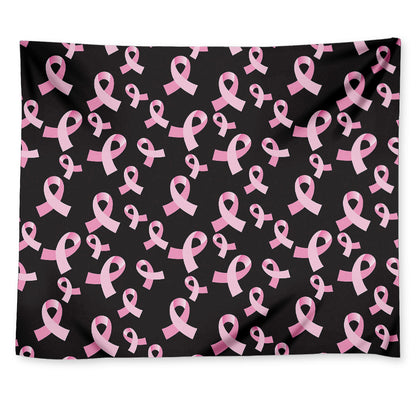 Pink Breast Cancer Ribbon Pattern Print Tapestry