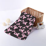 Pink Breast Cancer Ribbon Pattern Print Towel