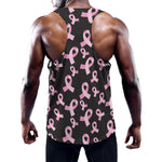 Pink Breast Cancer Ribbon Pattern Print Training Tank Top