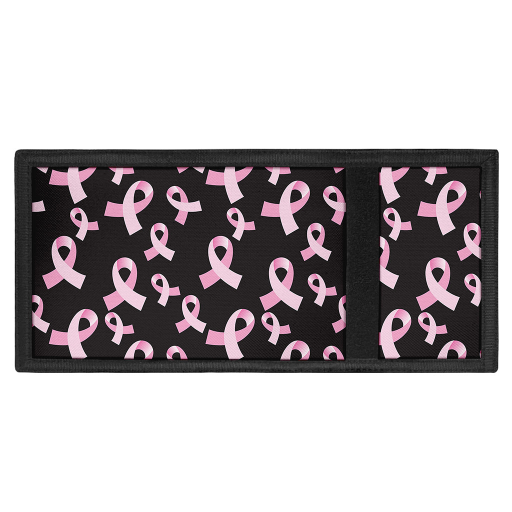 Pink Breast Cancer Ribbon Pattern Print Trifold Wallet