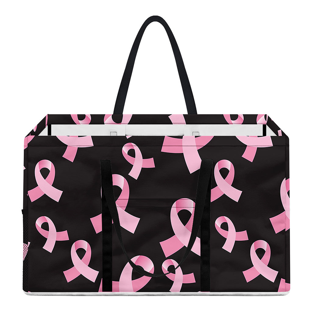Pink Breast Cancer Ribbon Pattern Print Utility Tote Bag